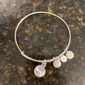 Alex and Ani april birthstone / diamond bracelet